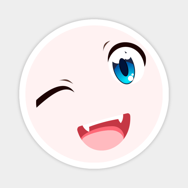 Anime wink Magnet by Qwerty